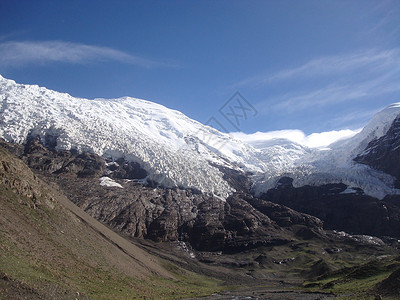 西藏卡定沟西藏卡若拉冰川背景