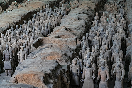 遗产文物西安秦始皇兵马俑博物馆背景