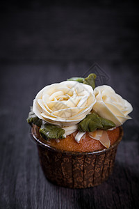 韩式裱花蛋糕裱花纸杯蛋糕背景