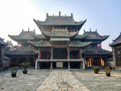 河南南阳赊店古镇建筑背景图片