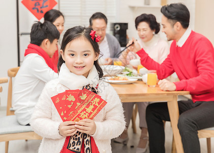 年夜饭发红包年味高清图片素材