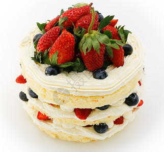 水果蛋糕元素草莓奶油蛋糕背景