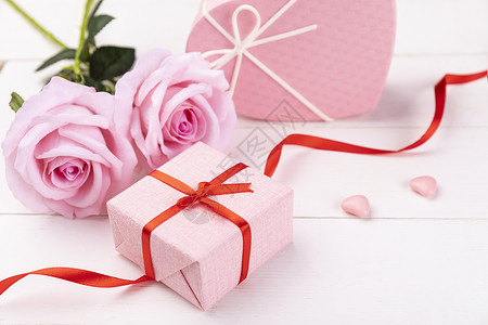 爱心礼物图标情人节礼物盒背景