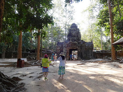 柬埔寨吴哥窟背景图片
