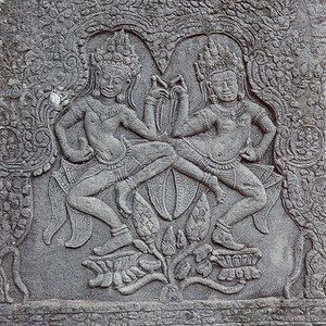 柬埔寨吴哥窟阿普女神图片