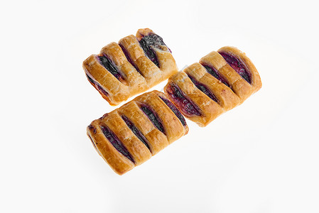 布朗果元素蓝莓果酱面包背景