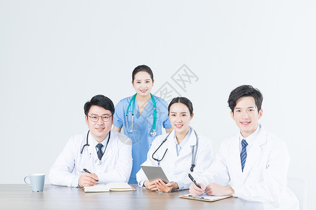 医疗会议年轻的医生们背景图片