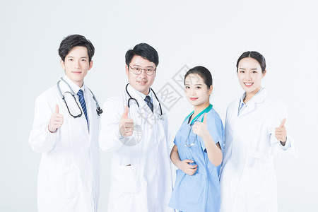 微笑的医生年轻的医生团队背景
