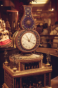 珍贵钟表故宫钟表馆中的古典钟表背景