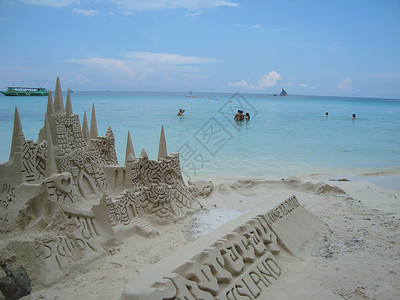海滩沙雕菲律宾风情沙雕背景