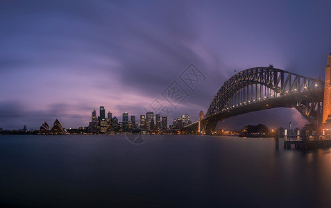 悉尼灯光澳洲悉尼城市夜景背景