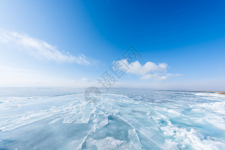 冬季青海湖背景