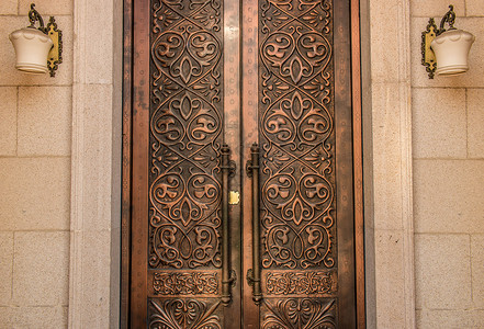 通往成功之门天津音乐厅的大门背景