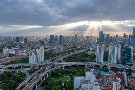 上海城市立交桥背景图片