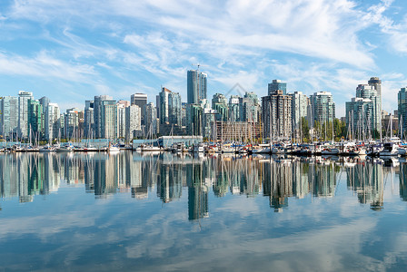 加拿大地图加拿大温哥华城市风光背景