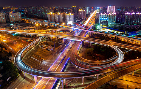 上海城市立交桥交通高清图片素材