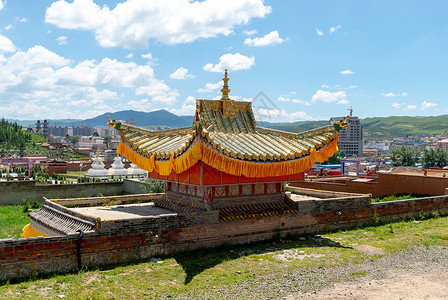 晋江五店市风光甘南合作米拉日巴佛阁寺风光背景