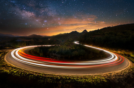 内蒙古夜景星空银河背景