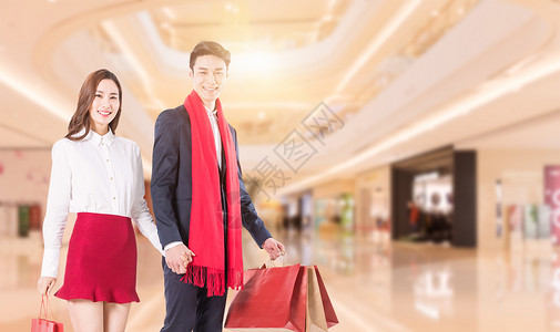 情侣在商场里恋爱情侣商场购物设计图片
