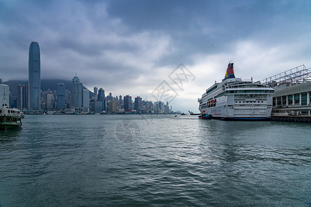 海上维多利亚港湾背景图片