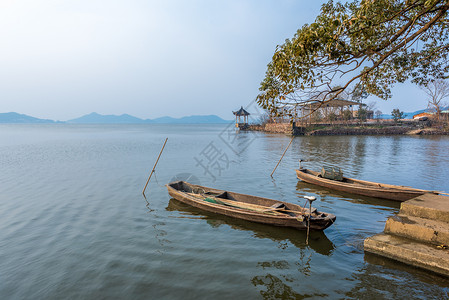 宁波码头宁波东钱湖风光背景