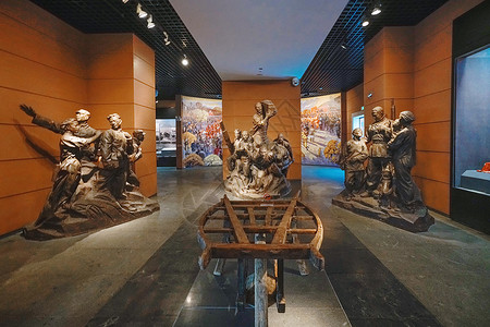 烟台市博物馆抗日战争爱国主义教育背景图片