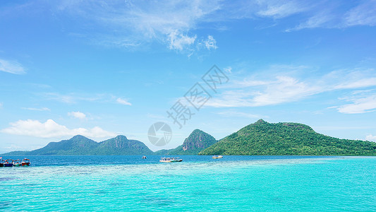 马来西亚沙巴度假海岛湛蓝高清图片素材