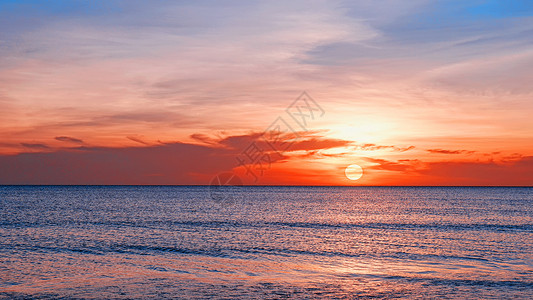 沙巴落日马来西亚最美夕阳背景