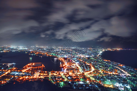 世界三大夜景函馆夜景背景图片