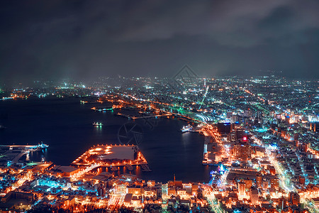 世界三大夜景函馆夜景背景图片