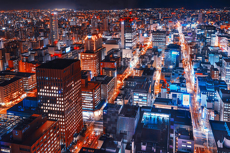 日本札幌夜景高清图片