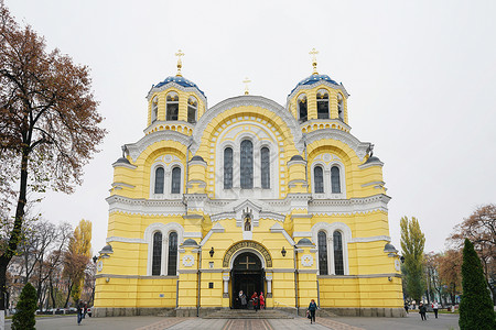 世界遗产乌克兰圣苏菲亚大教堂高清图片