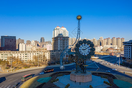 天津地标建筑世纪钟高清图片