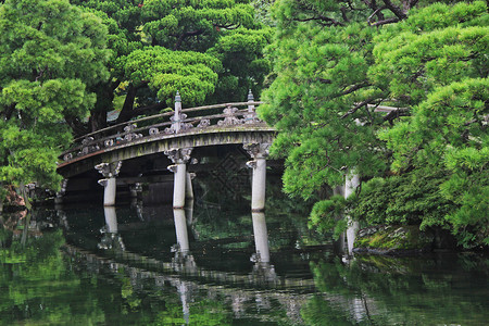 宫廷花园京都御所庭院背景