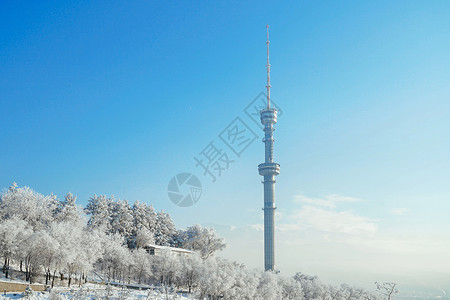 哈萨克斯坦阿拉木图电视塔地标高清图片素材