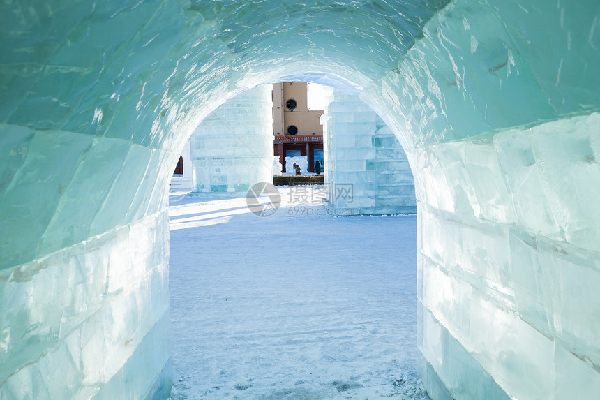 冬季内蒙古满洲里冰雕图片