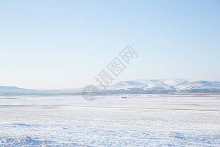 冬季内蒙古呼伦贝尔平原风光高清图片