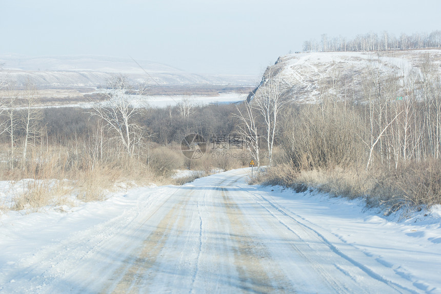 冬季内蒙古中俄边境图片