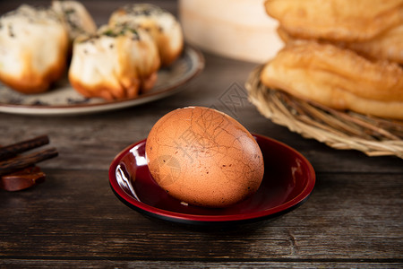 中式早餐茶叶蛋背景图片