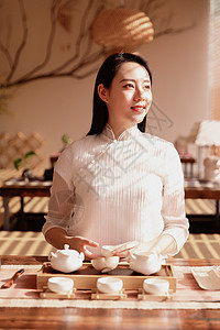 女性茶艺师图片