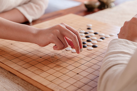 下棋手部特写背景图片