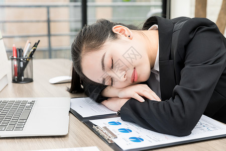工作瞌睡职场女性休息背景