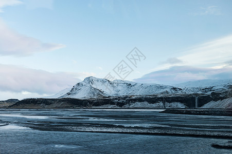 地貌壮美冰岛雪山背景