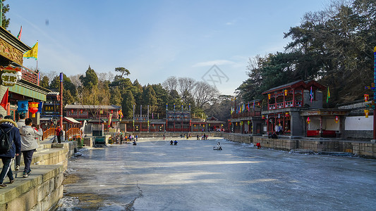 冬日北京颐和园风光旅游高清图片素材