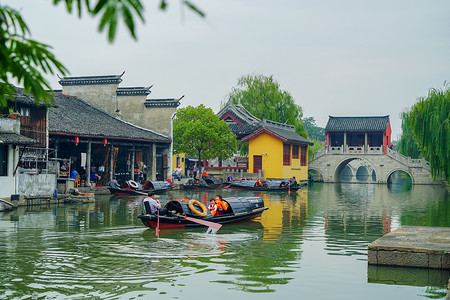 安昌古镇景区风光旅游高清图片素材