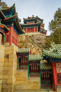 北京颐和园景点风光古代高清图片素材