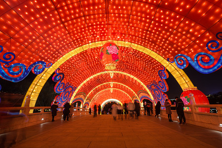 西安大唐芙蓉园夜景新年高清图片素材