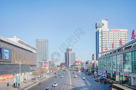 鞍山城市街道地标现代建筑高清图片素材