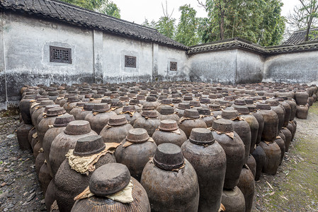 江南古镇乌镇酿酒作坊背景图片