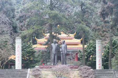 江西庐山毛泽东纪念馆度假高清图片素材